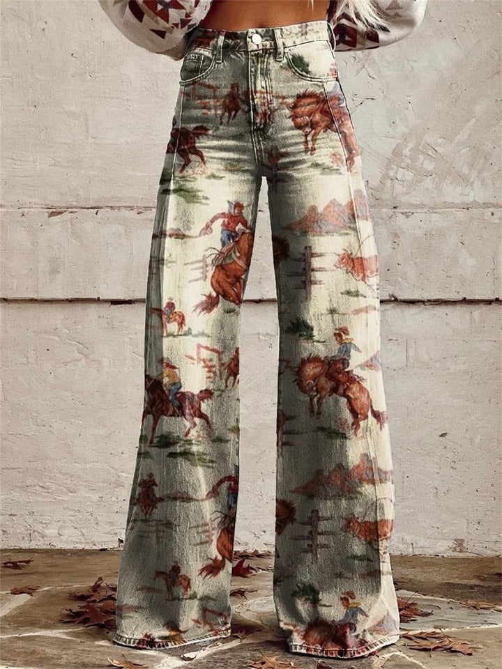 Penelope™ - Pantalons Amples à Motifs Vintage