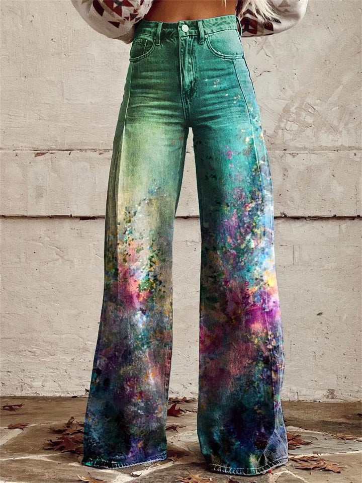 Ellie™ - Pantalon taille haute à jambes larges