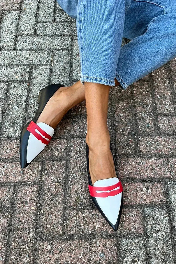 Desiree | Pantoufles pointues bicolores