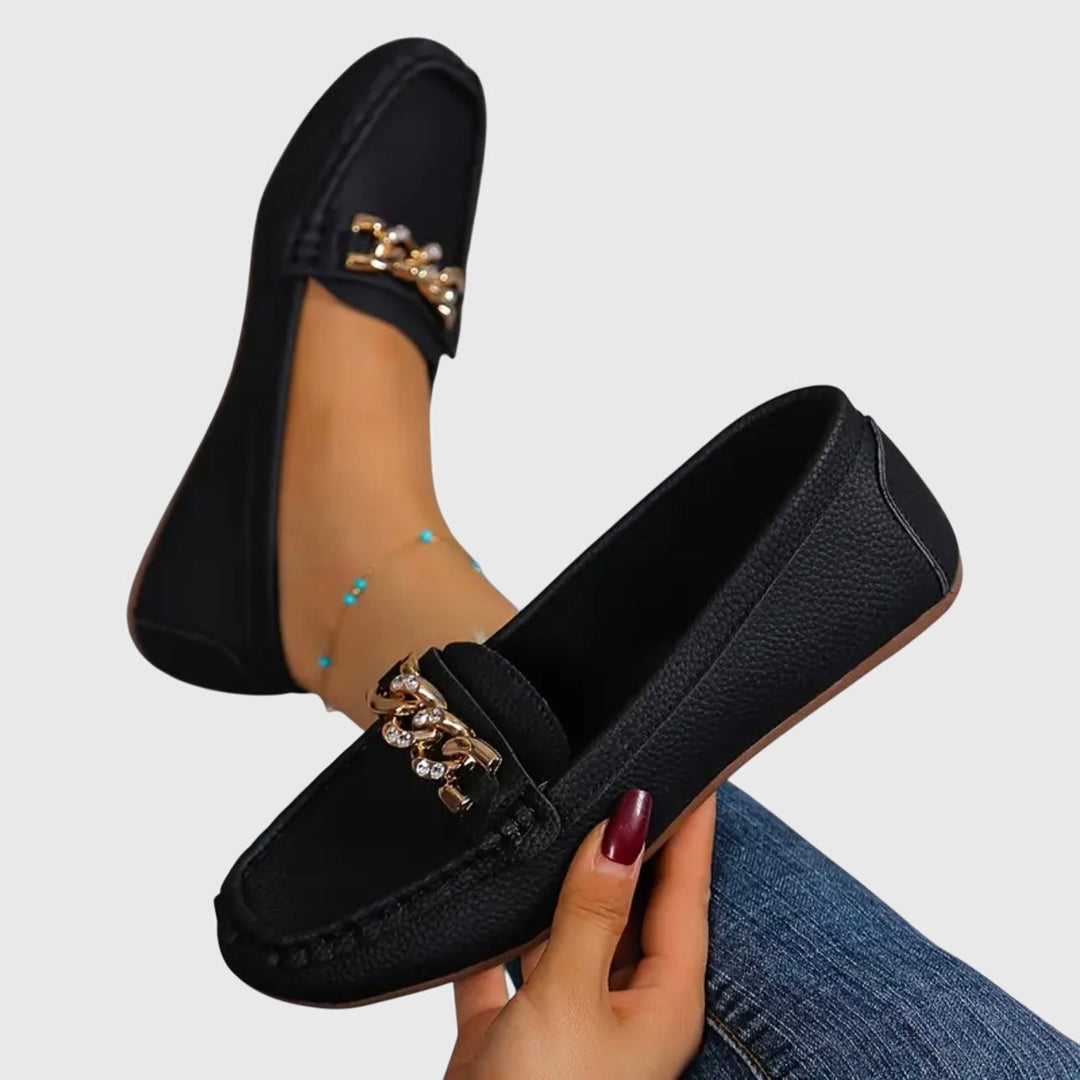 Eden - Mocassins à Boucle en Diamant Épuré