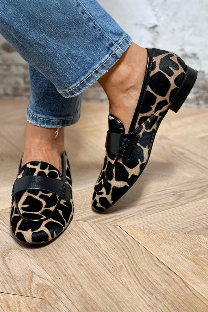 Daphne | Mocassins Imprimés Animaux avec Détails Élégants