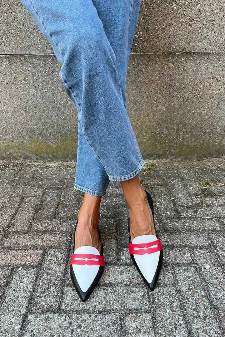 Desiree | Pantoufles pointues bicolores