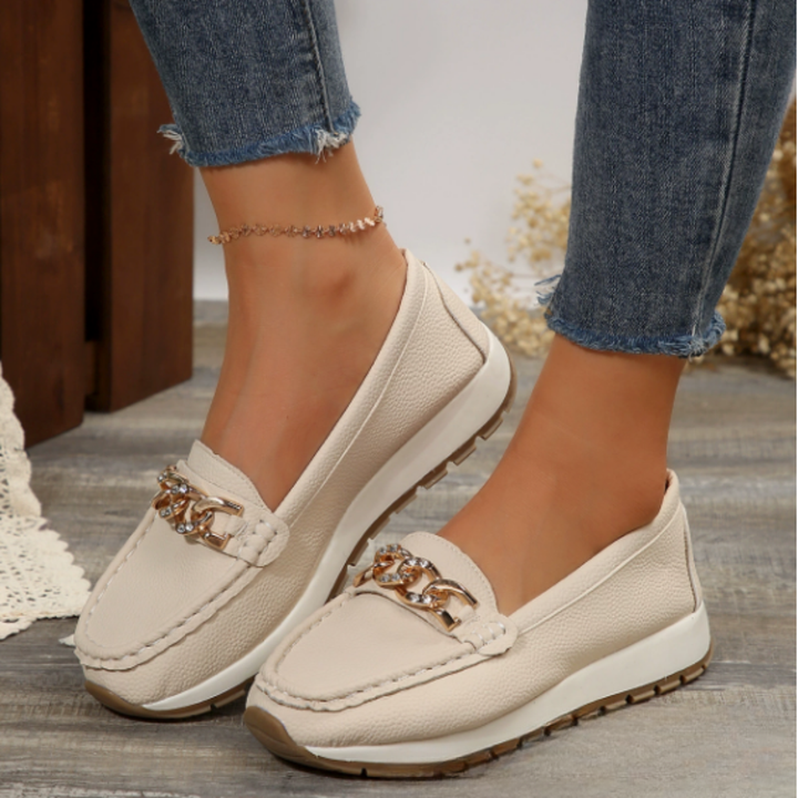 Evelyn – Mocassins à Boucle en Diamant