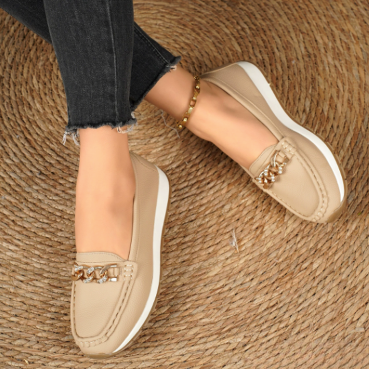 Evelyn – Mocassins à Boucle en Diamant