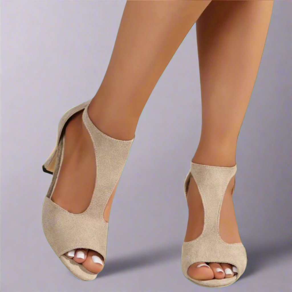 Barbara | Sandales à Talons Découpés et Bout Ouvert