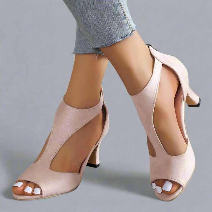Barbara | Sandales à Talons Découpés et Bout Ouvert