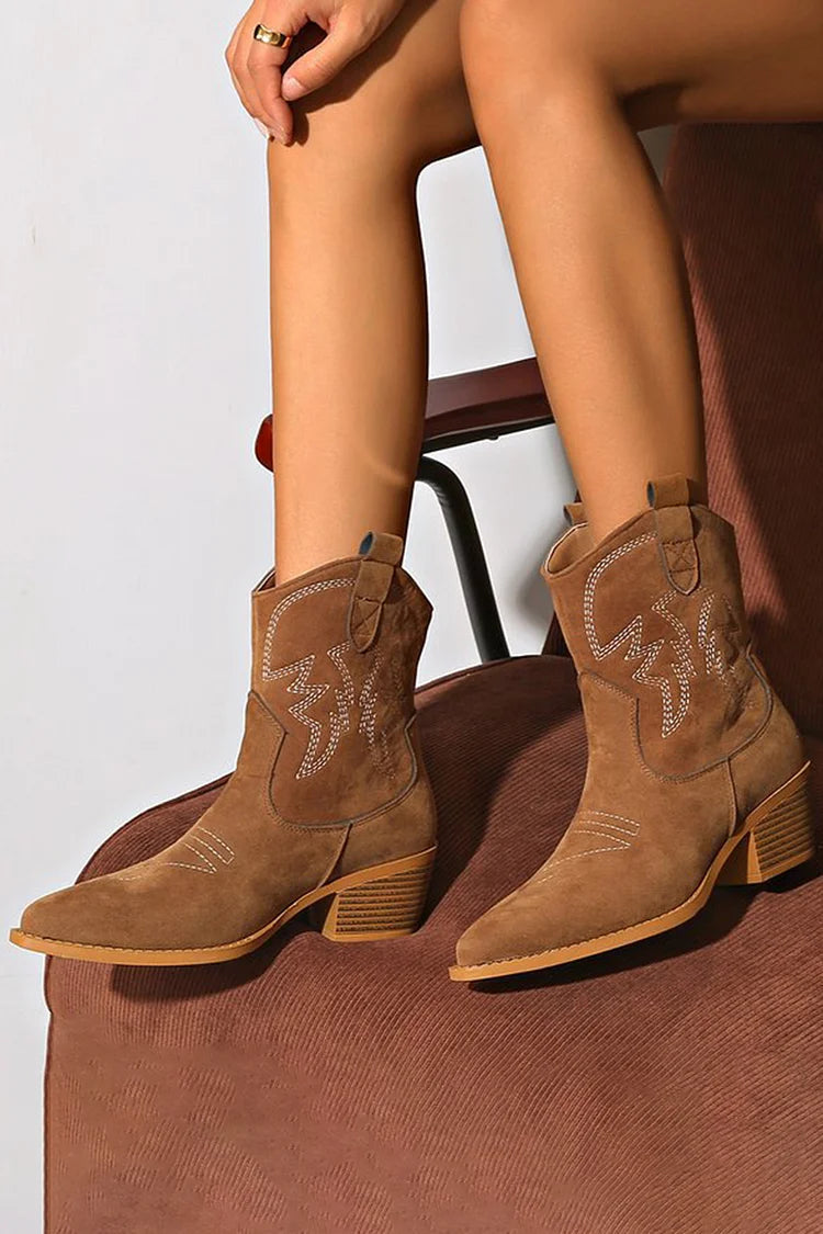 Ellie | Bottines Western à Talon Aiguille