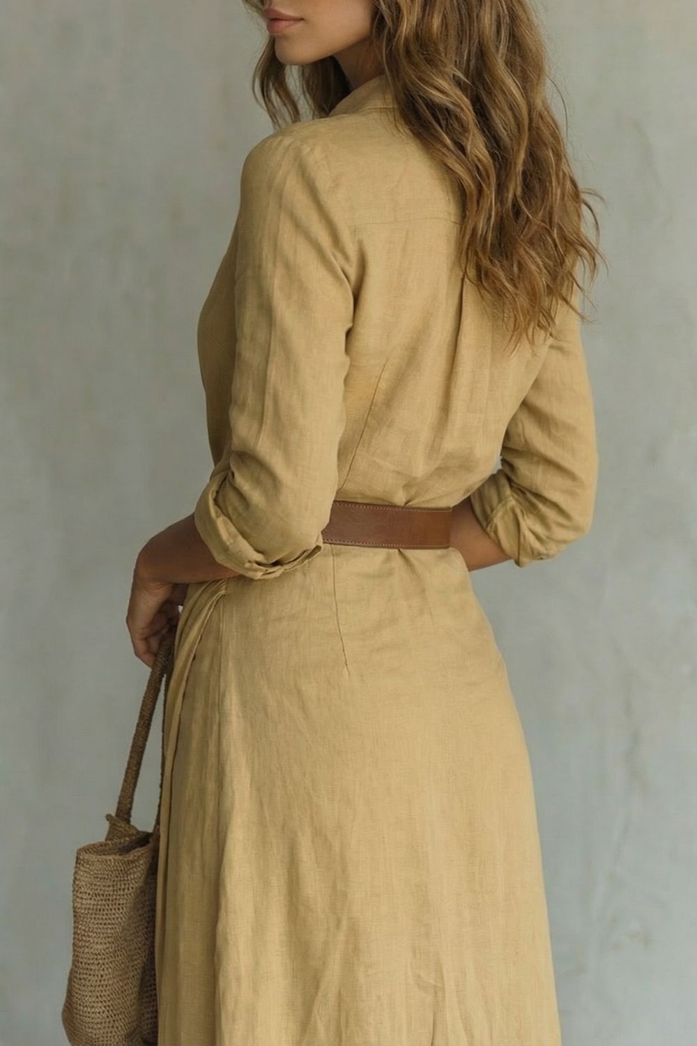 Azura – Robe portefeuille à boutons – Robe longue avec ceinture