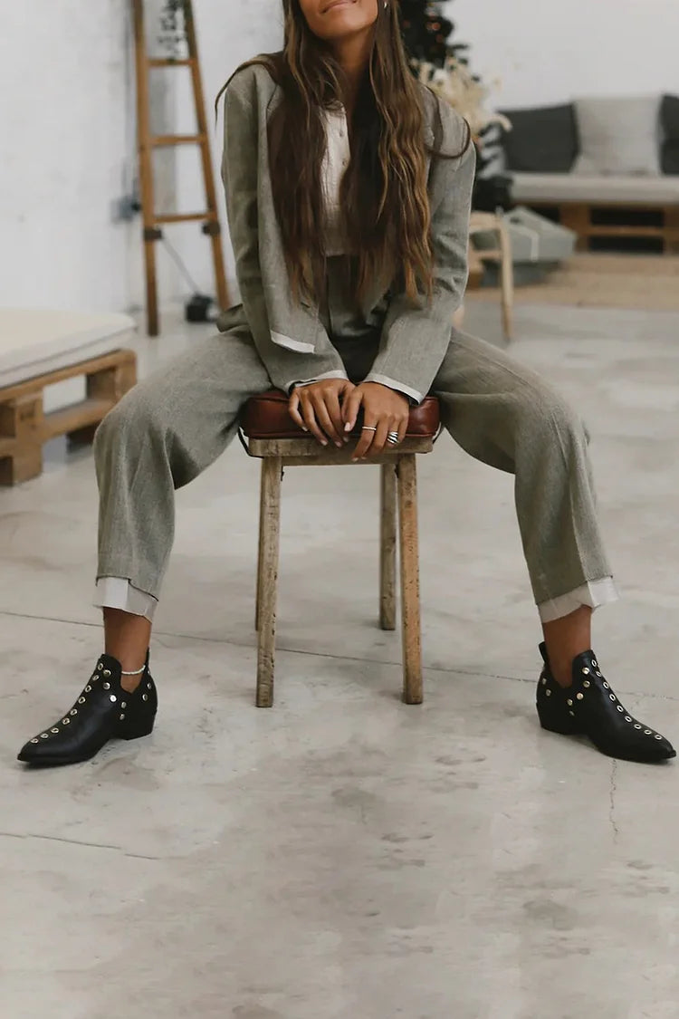 Brenda | Bottines à Talon Aiguille avec Clous