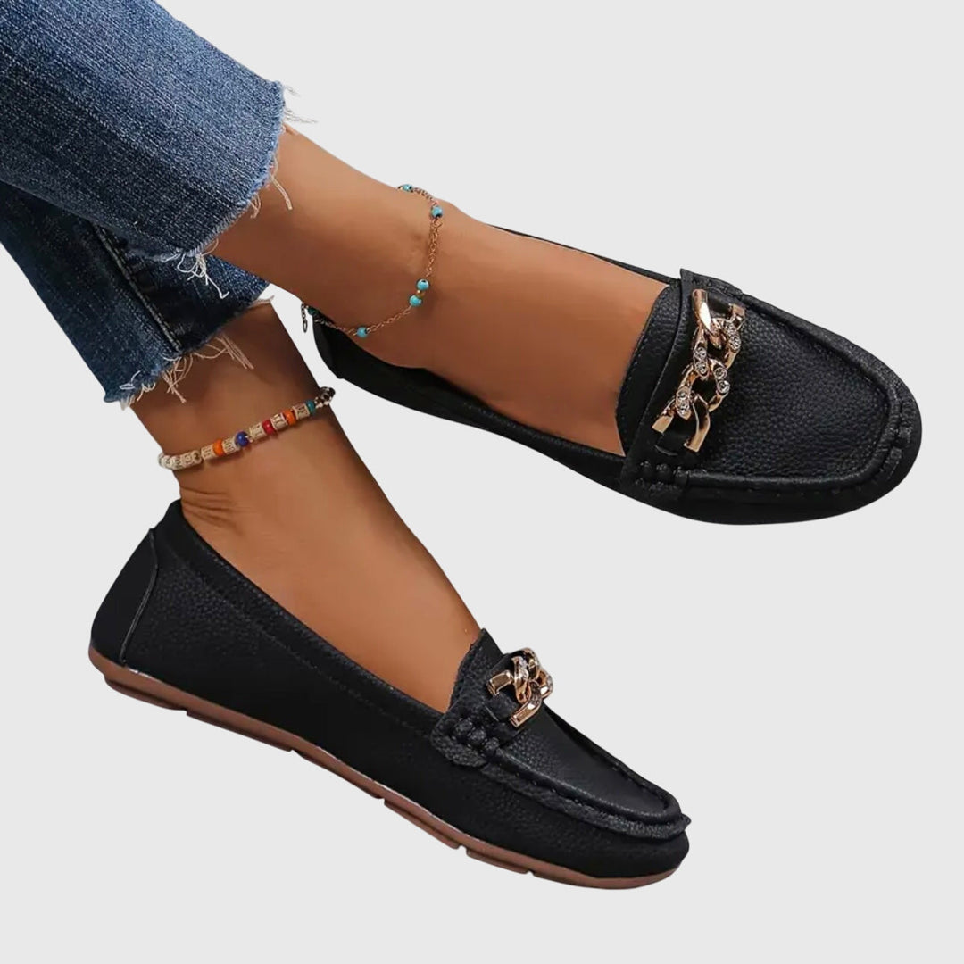 Eden - Mocassins à Boucle en Diamant Épuré