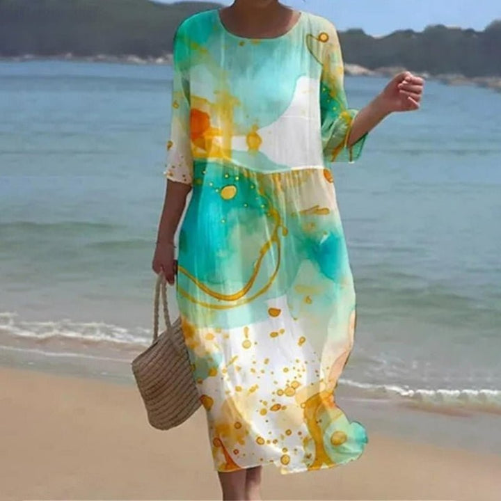 Keely | Robe de fleurs du coucher du soleil