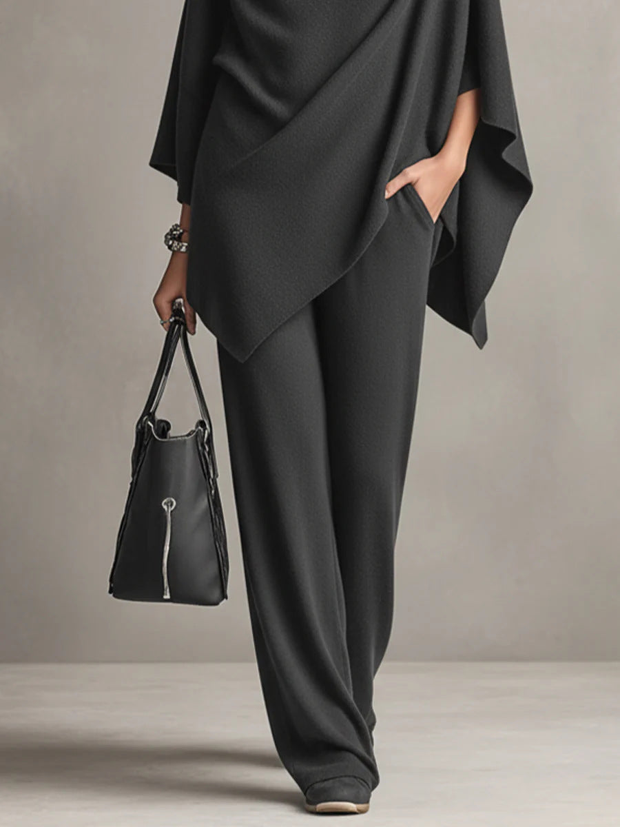 Seraphine™ | Élégant Ensemble Drapé à Deux Pièces