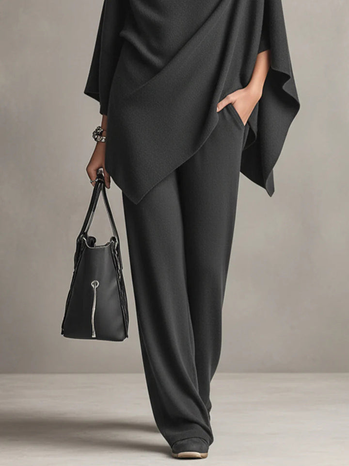 Seraphine™ | Élégant Ensemble Drapé à Deux Pièces