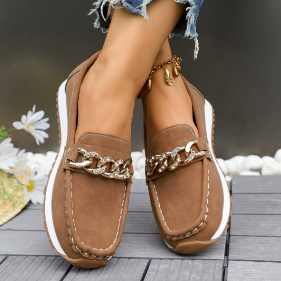 Elle - Mocassins avec Boucle en Diamant