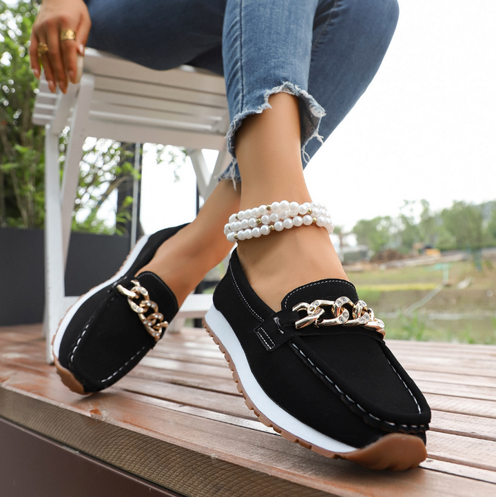 Elle - Mocassins avec Boucle en Diamant