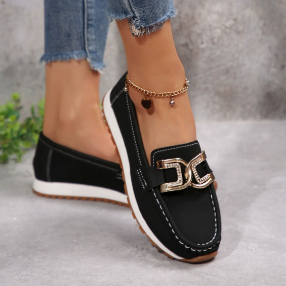 Emma - Mocassins chics à boucle diamant