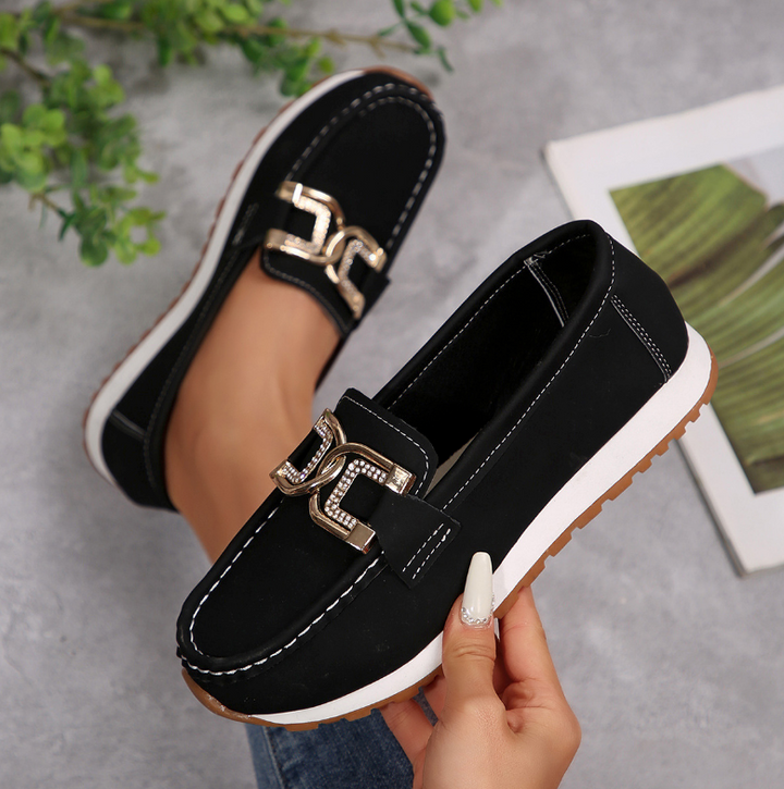 Emma - Mocassins chics à boucle diamant