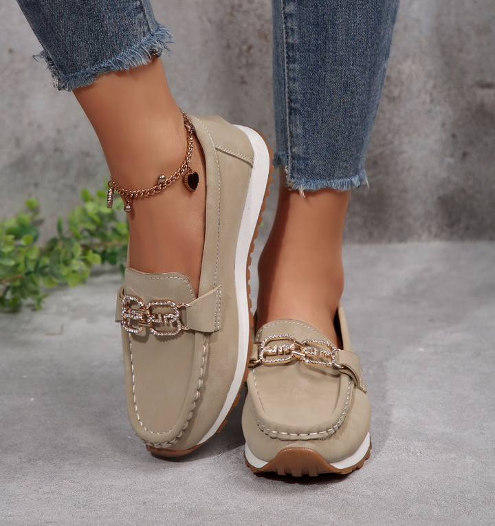 Emma - Mocassins chics à boucle diamant