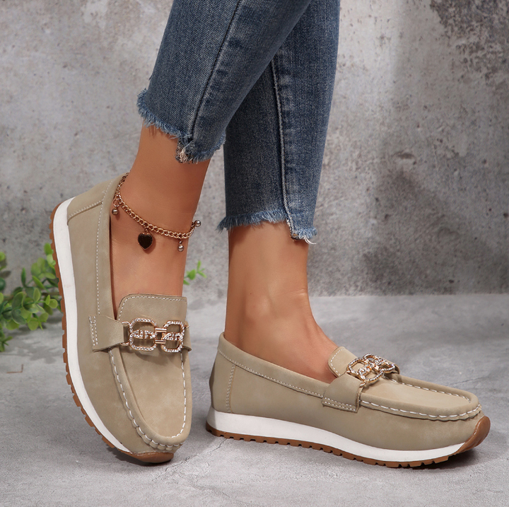 Emma - Mocassins chics à boucle diamant