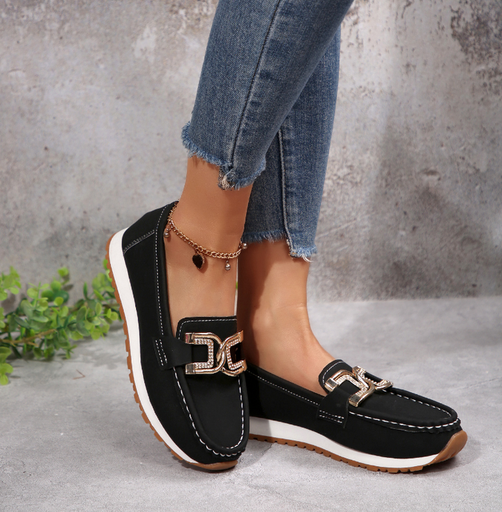 Emma - Mocassins chics à boucle diamant