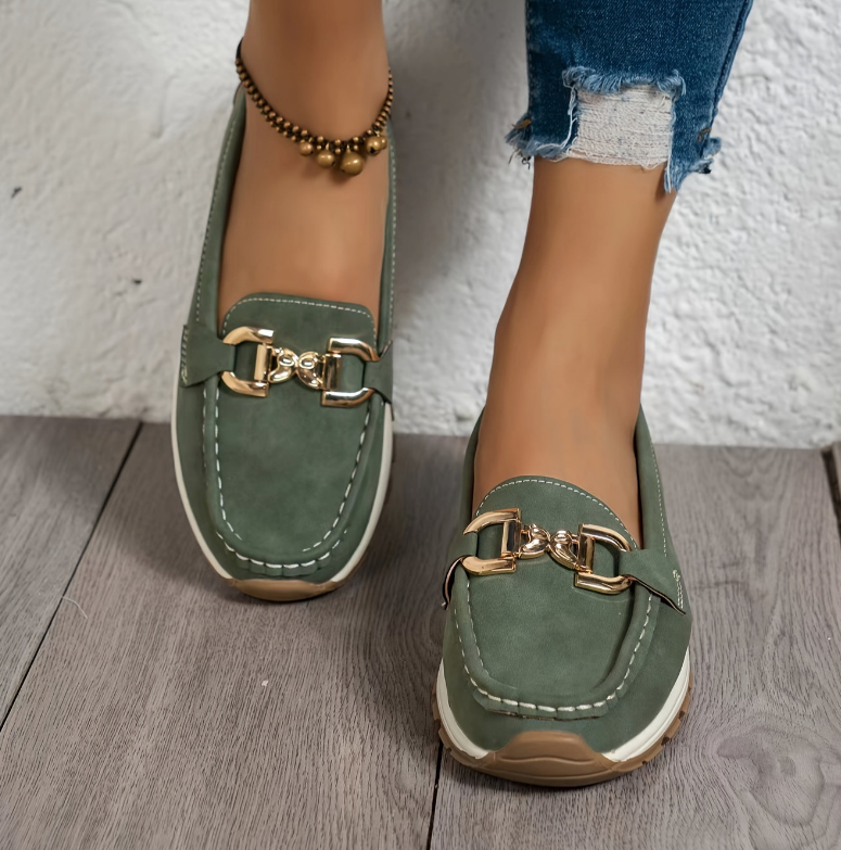 Eloise – Mocassins à Boucle Verte