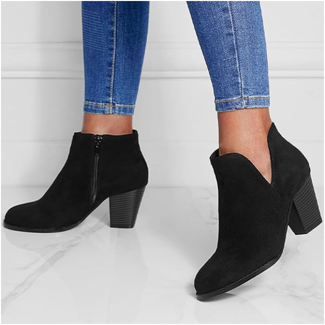 Hailey | Bottines Pointues en Suède