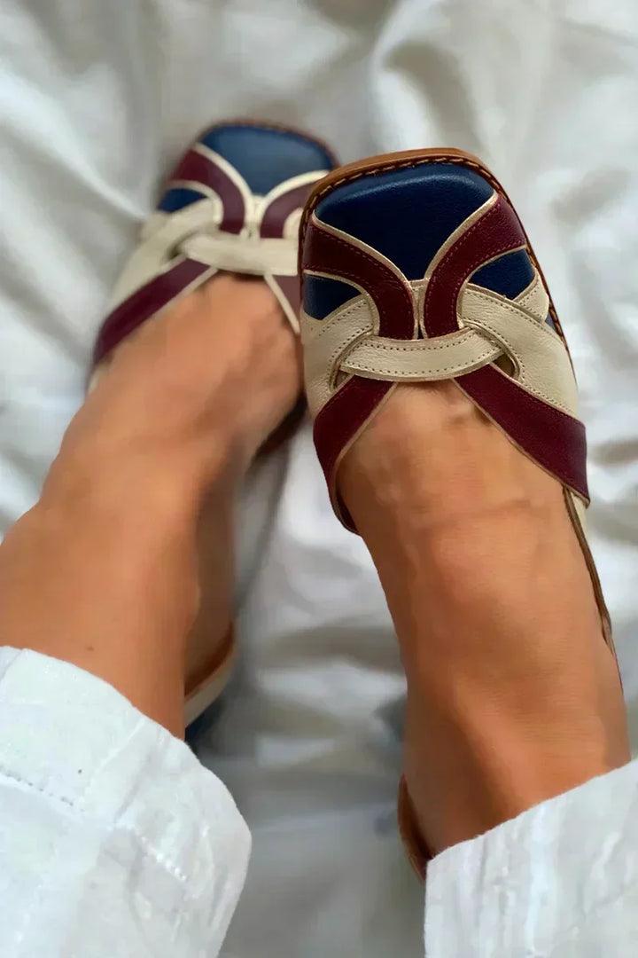 Amara | Ballerines Tricolores à Enfiler