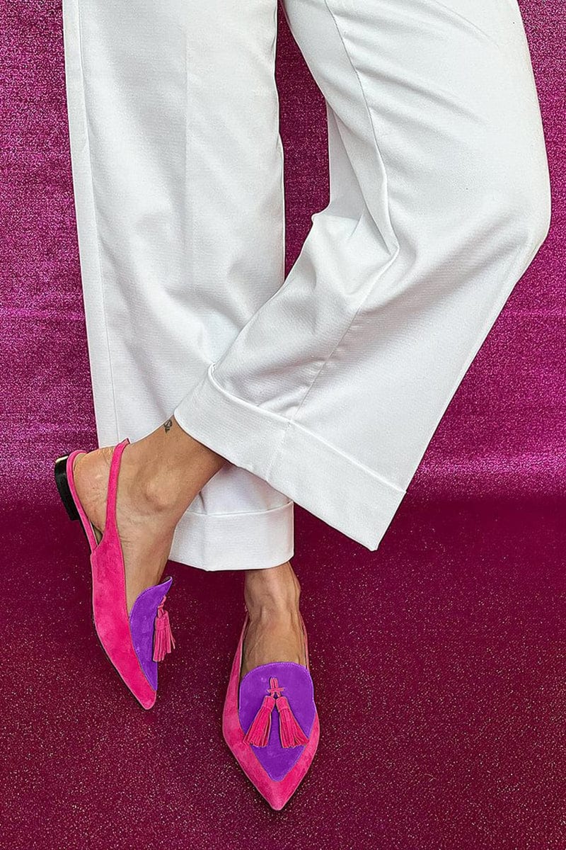 Tessa | Chaussures à bride arrière à franges