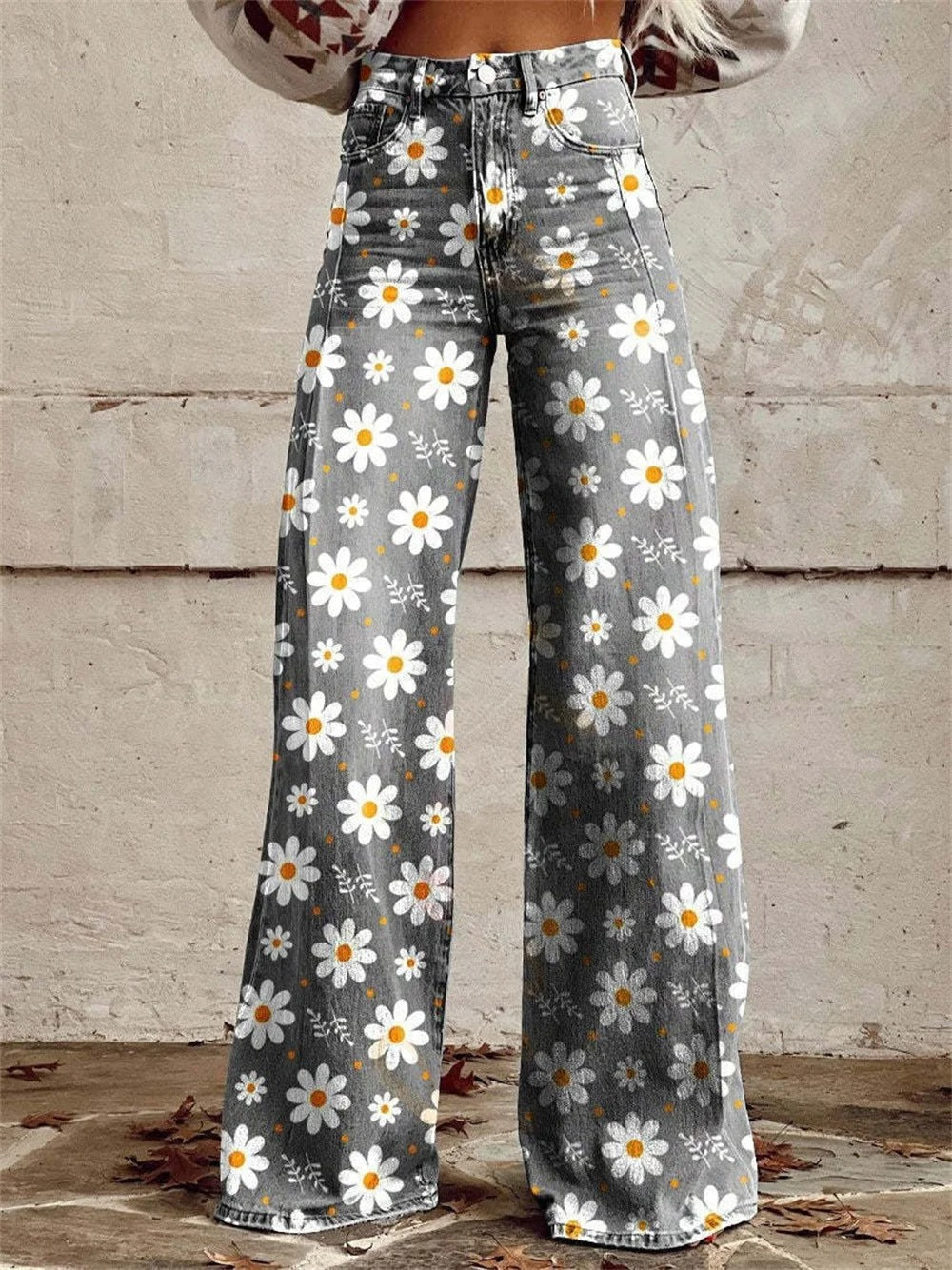Charlotte™ - Pantalon large à motifs floraux vibrants et confortables