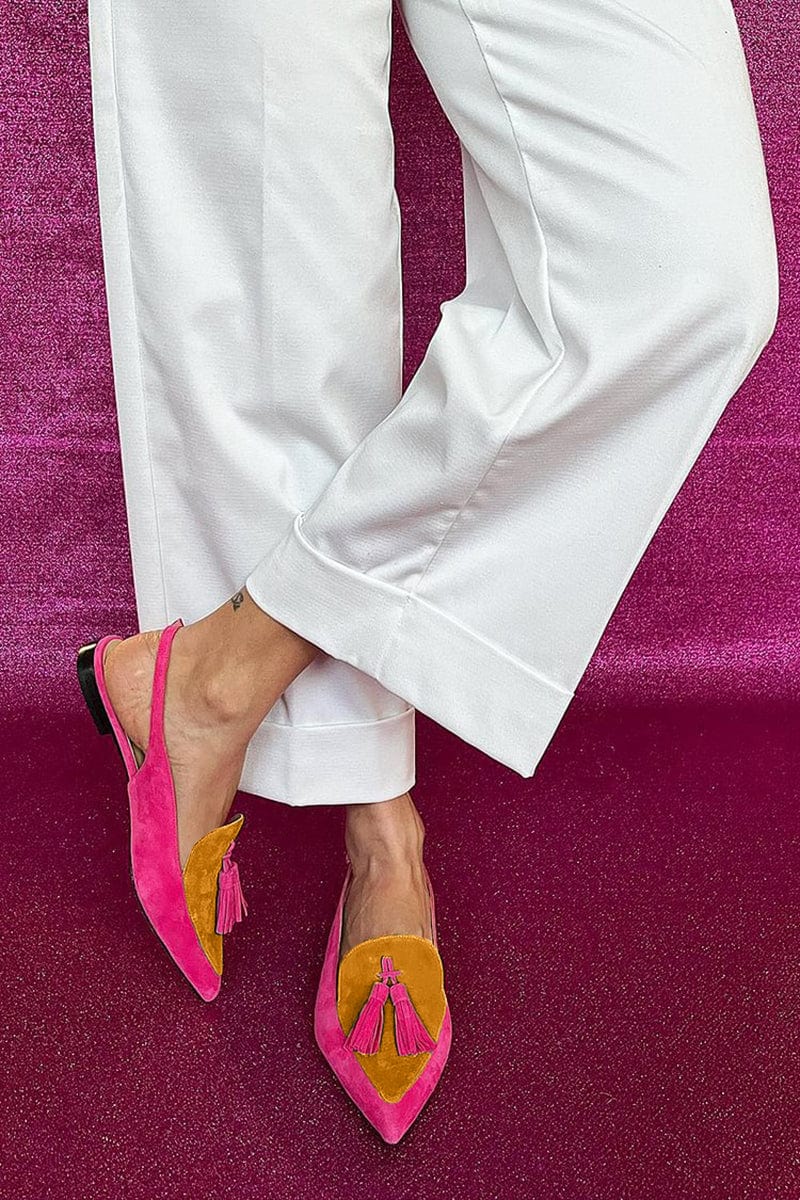 Tessa | Chaussures à bride arrière à franges