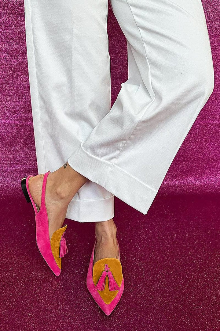 Tessa | Chaussures à bride arrière à franges