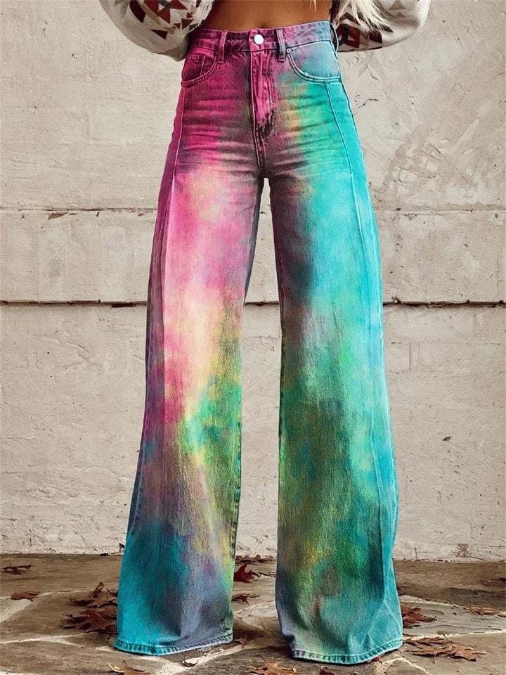Ellie™ - Pantalon taille haute à jambes larges
