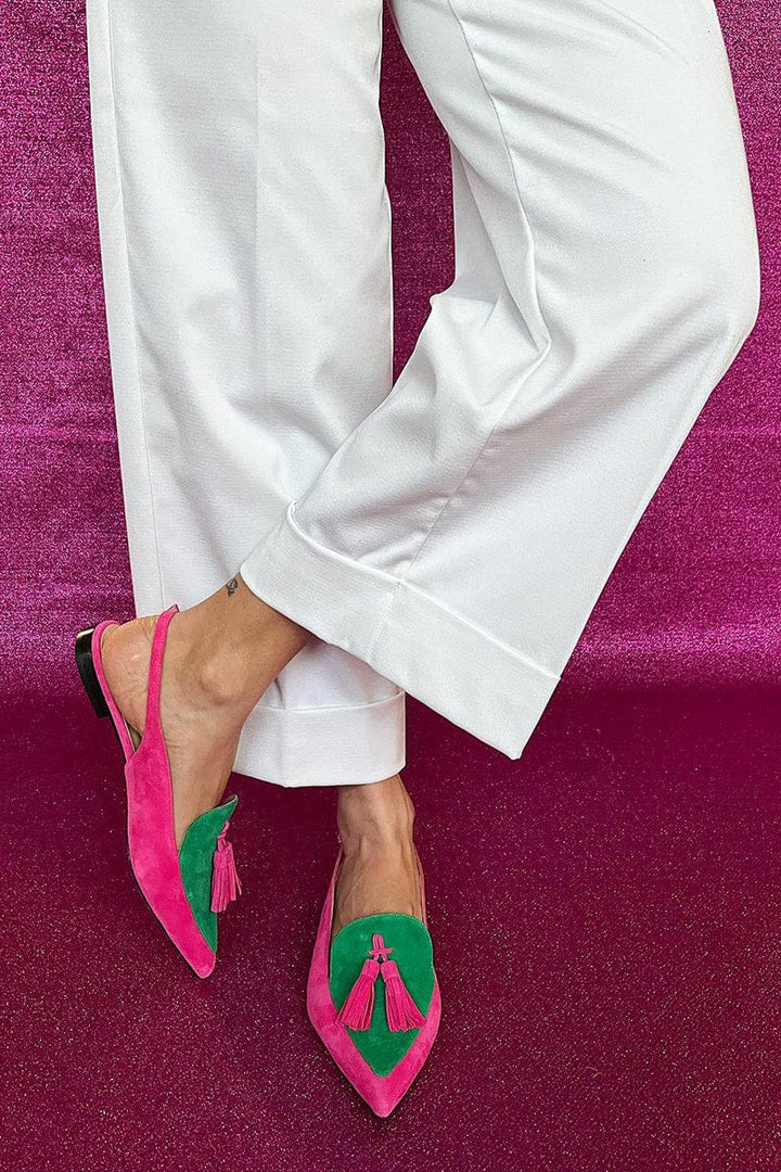 Tessa | Chaussures à bride arrière à franges